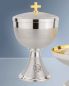 Preview: Ziborium versilbert oxydiert 18 cm hoch, 11 cm Ø