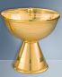 Preview: Ziborium vergoldet 14 cm Ø 16 cm Plexiglas Segment Deckel