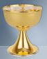 Preview: Ziborium vergoldet 14 cm Ø 16 cm Plexiglas Segment Deckel