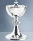 Preview: Ziborium Messing versilbert 18 cm hoch