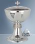 Preview: Ziborium Edelstahl innen vergoldet, 18 cm hoch