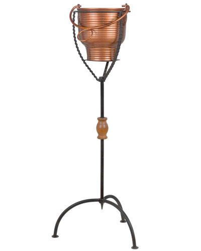 Ständer mit Weihwasserkessel verkupfert 80 cm hoch