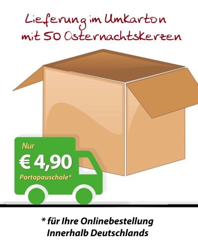50 Osterkerzen 60 x 50 mm Licht & Wasser A + O