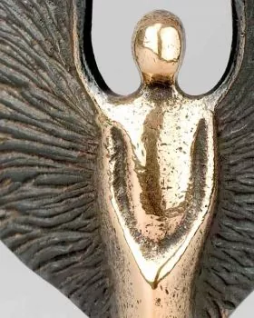 Engel modern 9 cm Bronze gegossen, patiniert