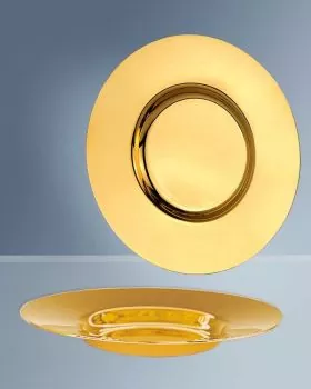 Kelchpatene Messing vergoldet 17,5 cm Ø