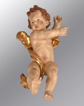 Engel schwebend, 40 cm hoch, antike Fassung blattvergoldet