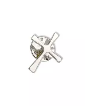 Anstecknadel Kreuz 925 Sterling Silber, mit Verschluß