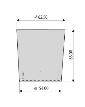 50 Windschutzbecher PC klar für Kerzen 50 x 60 mm