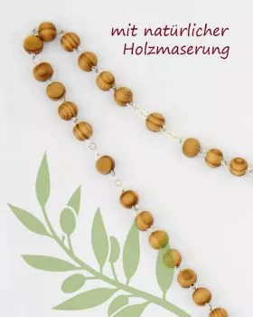 Rosenkranz Holzperlen braun 4 mm Ø mit schöner Maserung