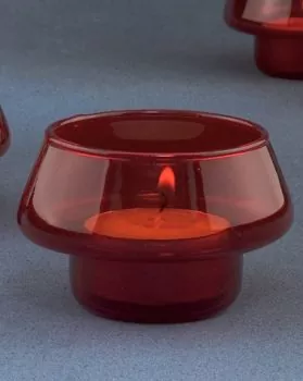 Opferlicht Glas rot 7 cm Ø passend für Teelichter