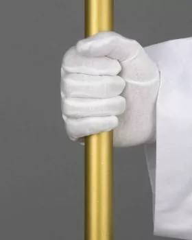Nikolaus-Handschuhe weiß 100 % Baumwolle