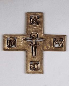 Bronze - Schmuckkreuz 29 x 29 cm, 4 Evangelisten