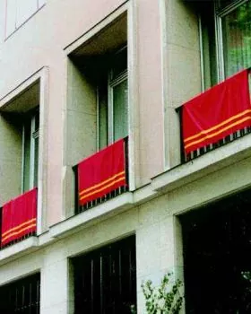Seidenborte, gold 18 mm breit für Fenstertücher