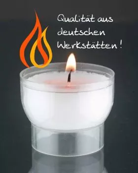 Opferkerzen weiß 47 mm Ø 300 Opferlichter 5 Stunden