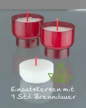 400 Ersatzkerzen 47 mm Ø für Opferlichter 9 Stunden