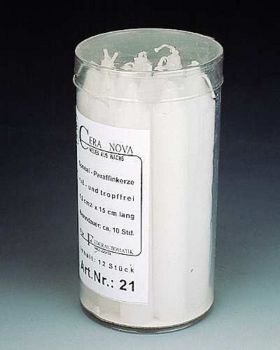7 Einsatzkerzen 115x30 mm für Windlichter, Paraffin