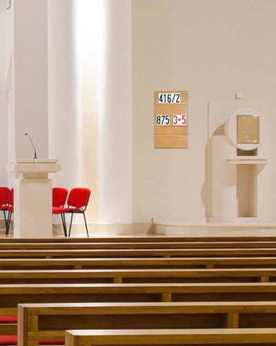 Preview: Liednummer 15,8x6,5 cm, 10 Stück in schwarz beidseitig