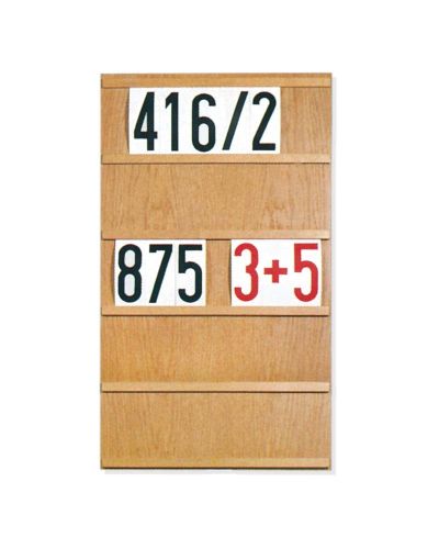 Preview: Liednummer 15,8 x 6,5 cm, 10 Stück in rot beidseitig