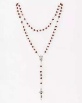 Rosenkranz Dentriteachat Perle 6 mm Ø, Edelstahl