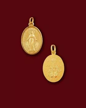 Wunderbare Medaille 22 mm Gold 8 ct, Marienmedaille