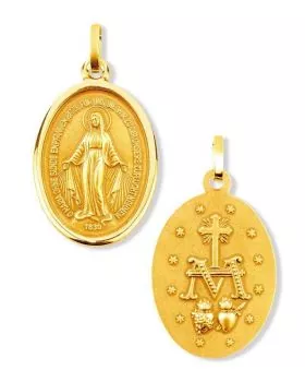 Wundertätige Medaille 18 mm Schutzmedaille Gold Double