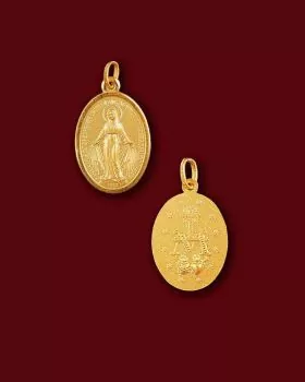 Wunderbare Medaille 16 mm Anhänger 14 ct Gold 585