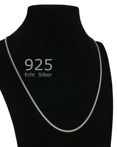 Kette Silber 925 Panzer 50 cm lang, ca. 3 mm dick
