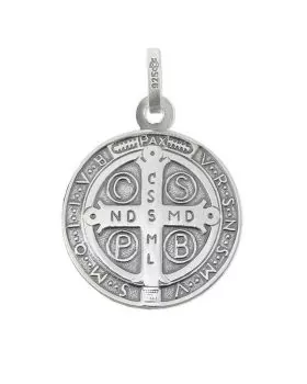 Benediktus Medaille 12 mm Ø Sterling Silber 925