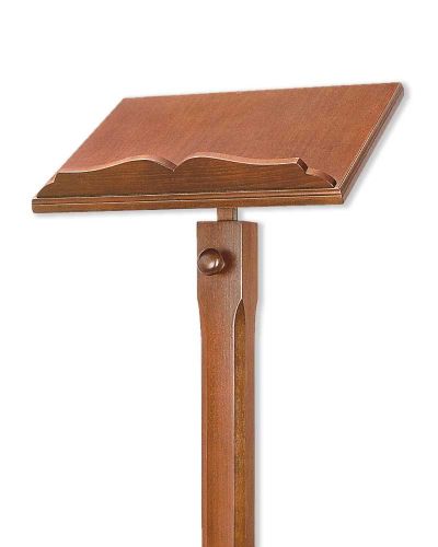 Lesepult Holz gebeizt schlichte gerade Form 118-135 cm