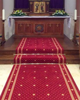 Kirchenläufer Einzelstück Rot Lilie 80 x 180 cm