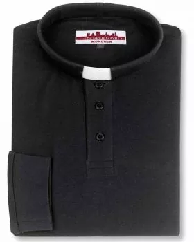 Collarpullover M Dunkelblau mit langem Arm