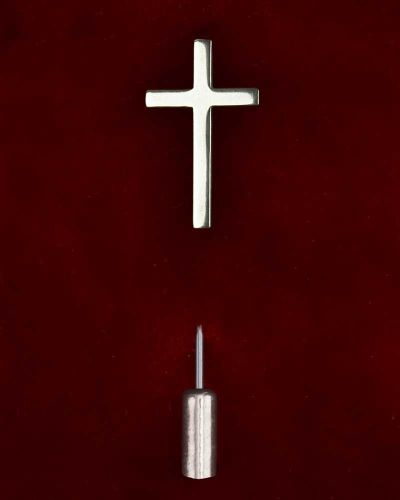 Priesterkreuz aus 925 Silber mit Sicherheitsverschluss