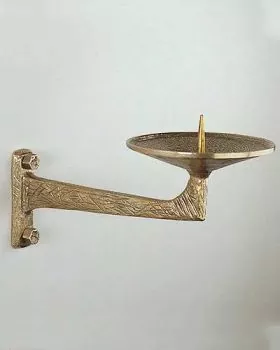 Wandleuchter Bronze gegossen 20 cm Ausladung