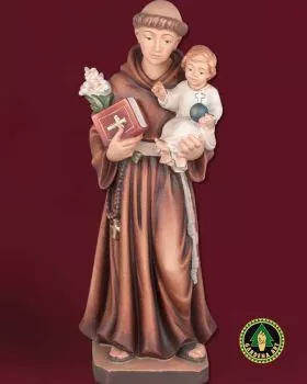 Hl.Antonius von Padua geschnitzt, koloriert, 30 cm