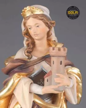 Heilige Barbara Figur 20 cm holzgeschnitzt handbemalt
