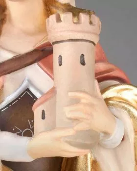 Heilige Barbara Figur 20 cm holzgeschnitzt handbemalt