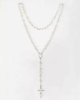 Rosenkranz Sterling Silber Perlmutt Perle 6 mm Ø