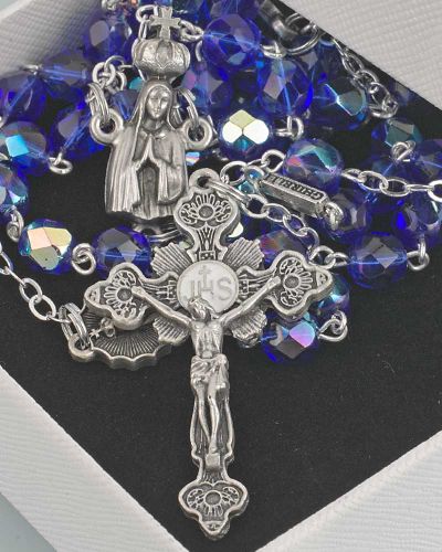 Rosenkranz Fatima bohemian Glasperlen 7 mm Ø