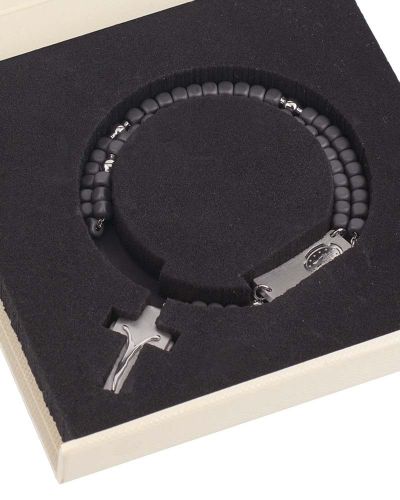 Rosalet viereckige Hämatitperlen matt, Sterling silber