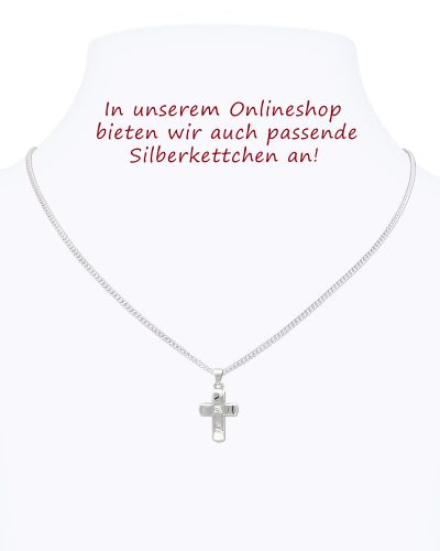 Kreuz Anhänger m. Stein 11 x 16 mm 925 Silber