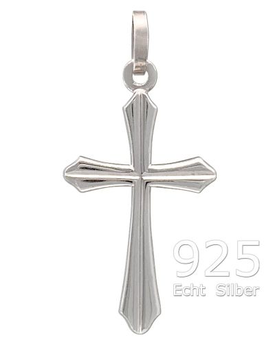 Kreuz Anhänger klassisch 13 x 20 mm 925 Silber