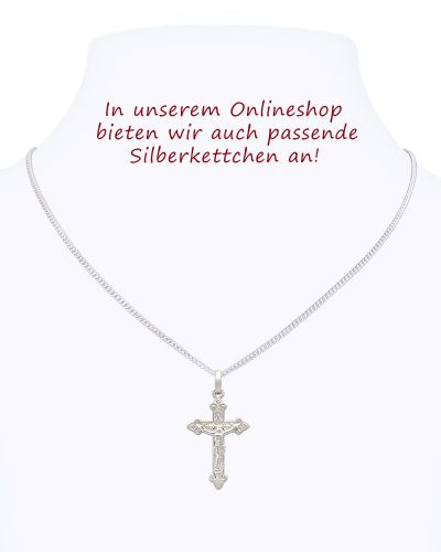 Kreuz Anhänger Kruzifix 16 x 25 mm 925 Silber
