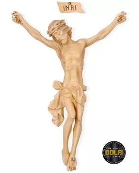 Christuskörper mit INRI Fiberglas holzton 60 cm - Aussen