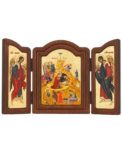 Ikone Triptychon "Geburt Christi", Siebdruck