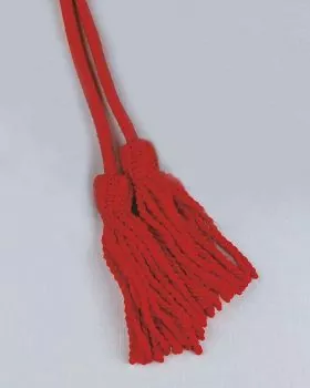 Zingulum mit Quasten 3 m Baumwolle, Kordel rot