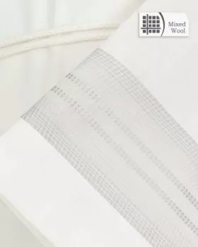 Preisteralbe 165 cm lang Webstickerei grau/beige