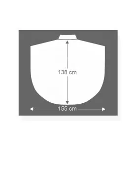 Kasel weiß mit gestickten Goldkreuz und Rundkragen