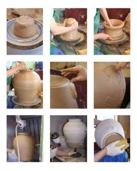 Weihwasserbehälter PX Keramik braun 16 Liter