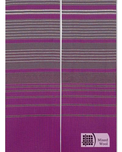 Preview: Stola violett Streifeneinwebe, silberne Lurexeinwebe 150 cm
