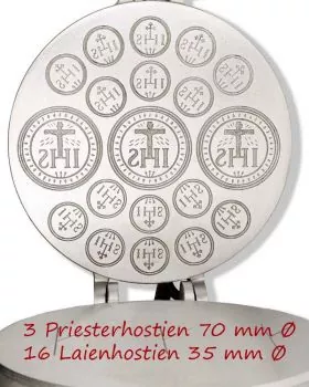 Hostienbackeisen 1300 Watt 3 Priester- 16 Laienhostien